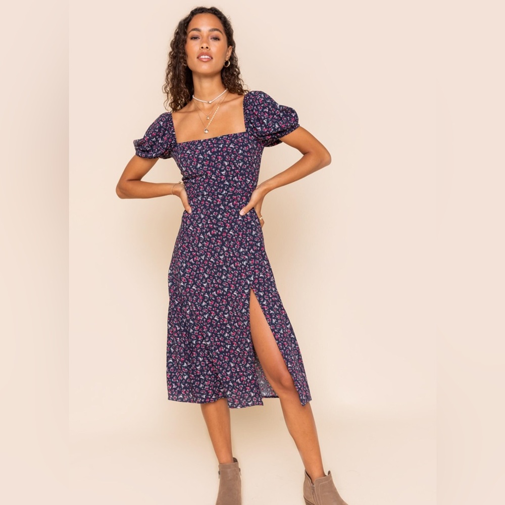 Francesca’s Floral Midi Dress